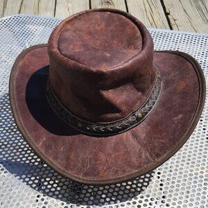 Barmah Squashy  Kangaroo Leather Hat-in--bag